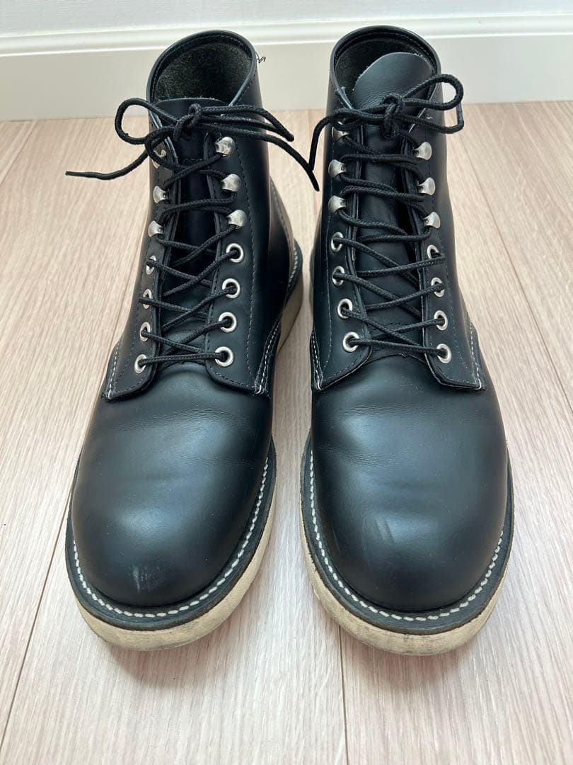 レッドウィング（USA 9）黒レザー ハイカットブーツ