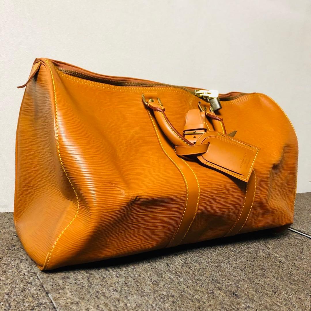 E71希少✨ルイヴィトン エピ レザーボストンバック 旅行カバン キーポル 45