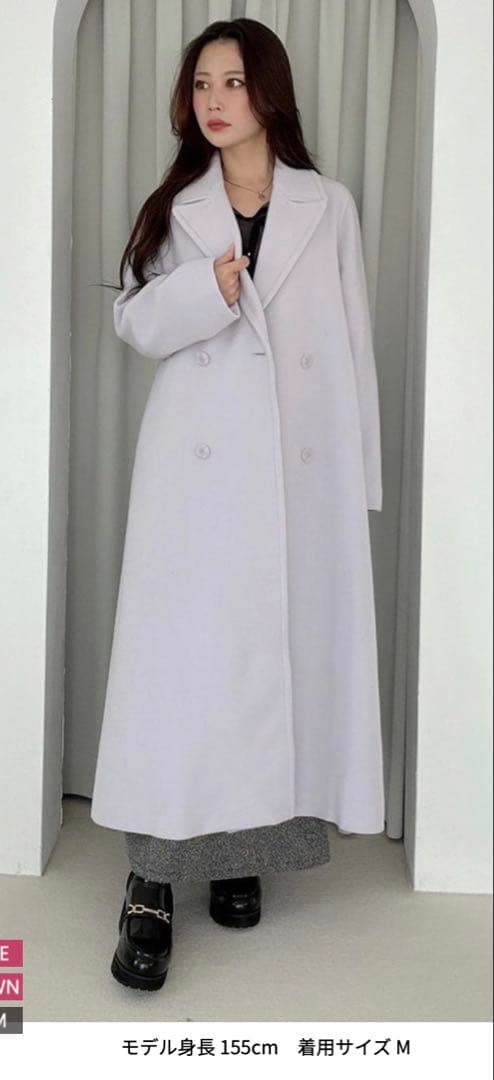 完売大人気商品 レア マーキュリーデュオ ウールチェスターコート ラベンダー M