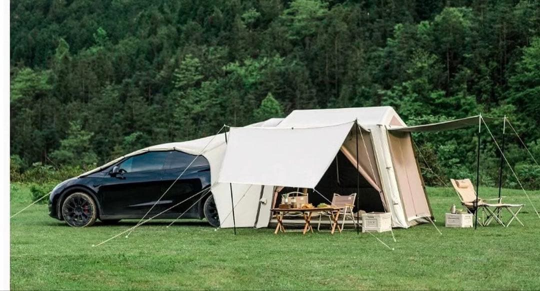 Naturehike 車一体型防水キャンプテント ベージュ(設営簡単 超美品)