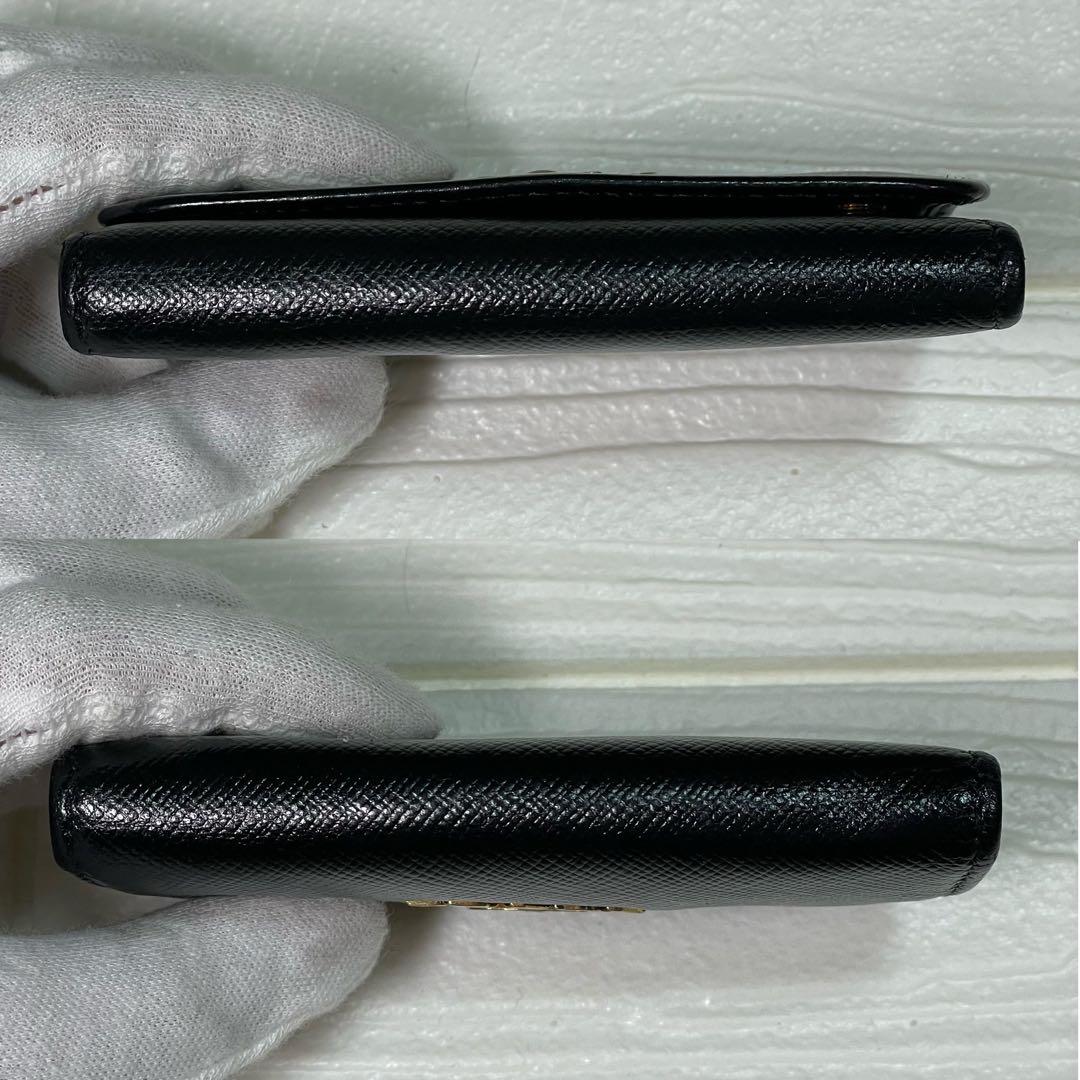 ✨美品✨ プラダ キーケース 6連 サフィアーノレザー バイカラー 黒 ピンク