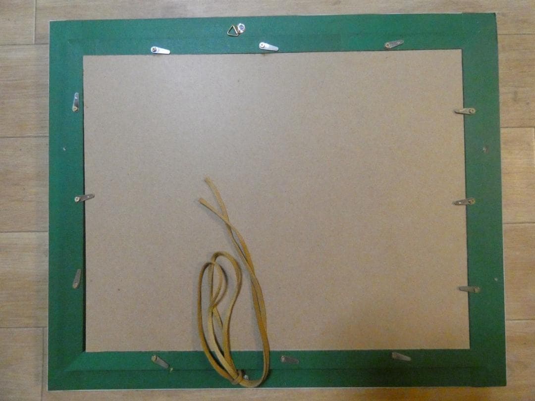 メル95309　油絵　額付き　水森亜土　 F6 【　人物　】手描き