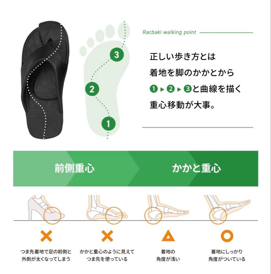 Racbaki ファーサボ　グレー　ラクバキ　M 矯正靴