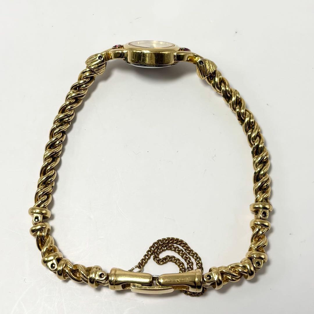 【稼動】 SEIKO 腕時計 レディース ブレスウォッチ ストーン ゴールド