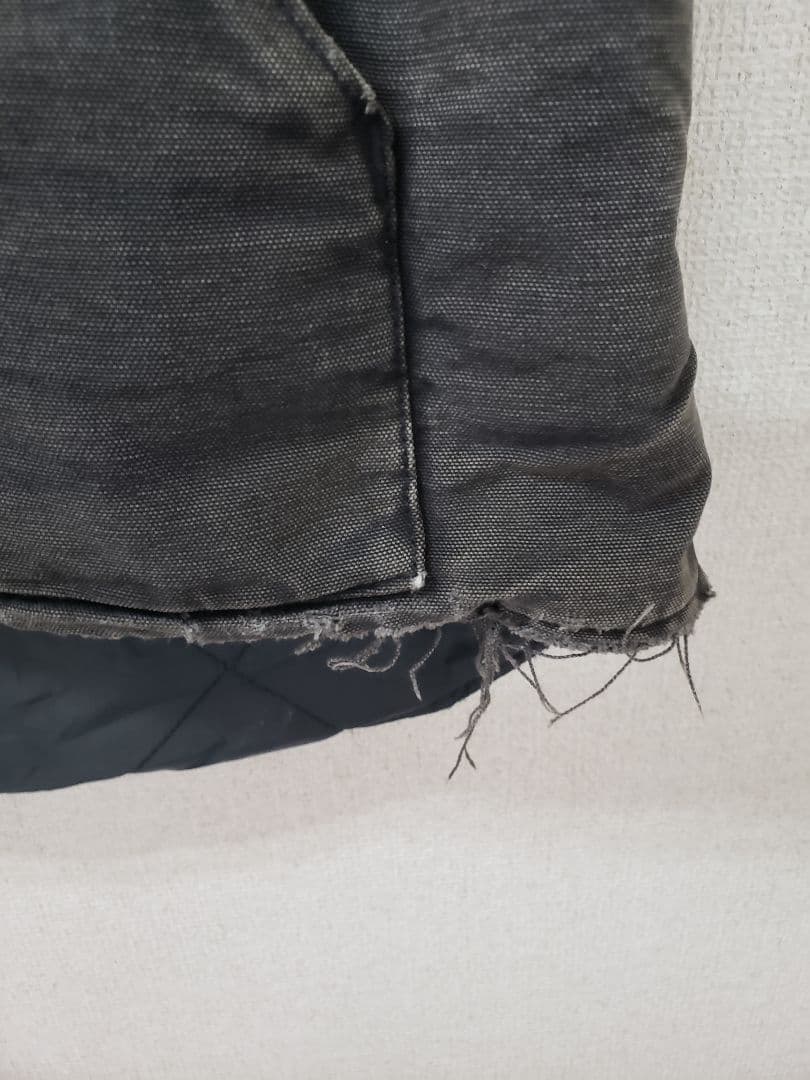 90s カーハート ダックベスト USA 製　襟カット　XXL ブラック