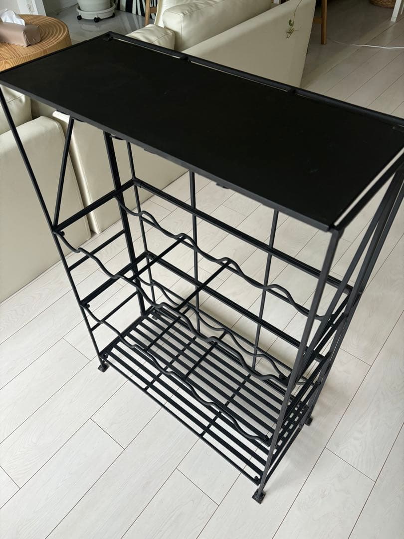 引取歓迎　ワインセラー　ワインラック　黒アイアン　鉄　ビンテージ