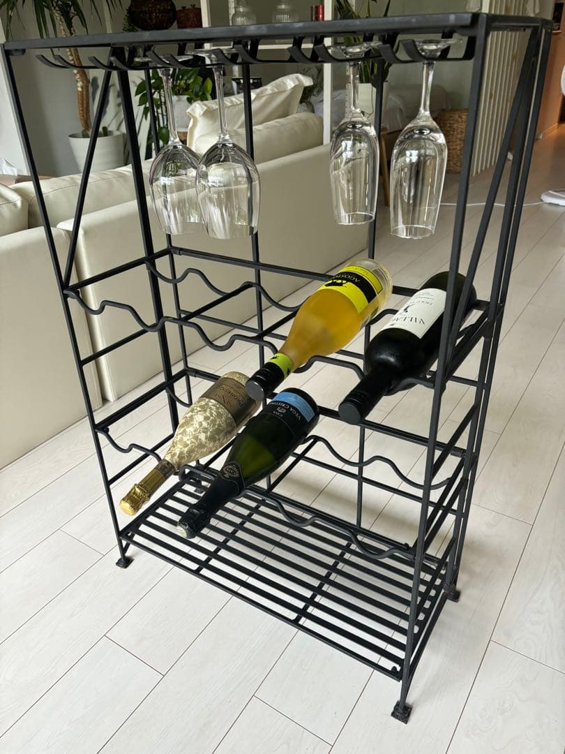引取歓迎　ワインセラー　ワインラック　黒アイアン　鉄　ビンテージ