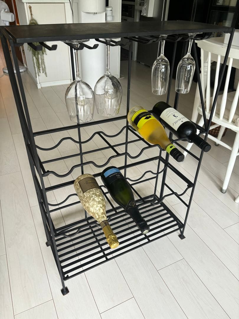 引取歓迎　ワインセラー　ワインラック　黒アイアン　鉄　ビンテージ