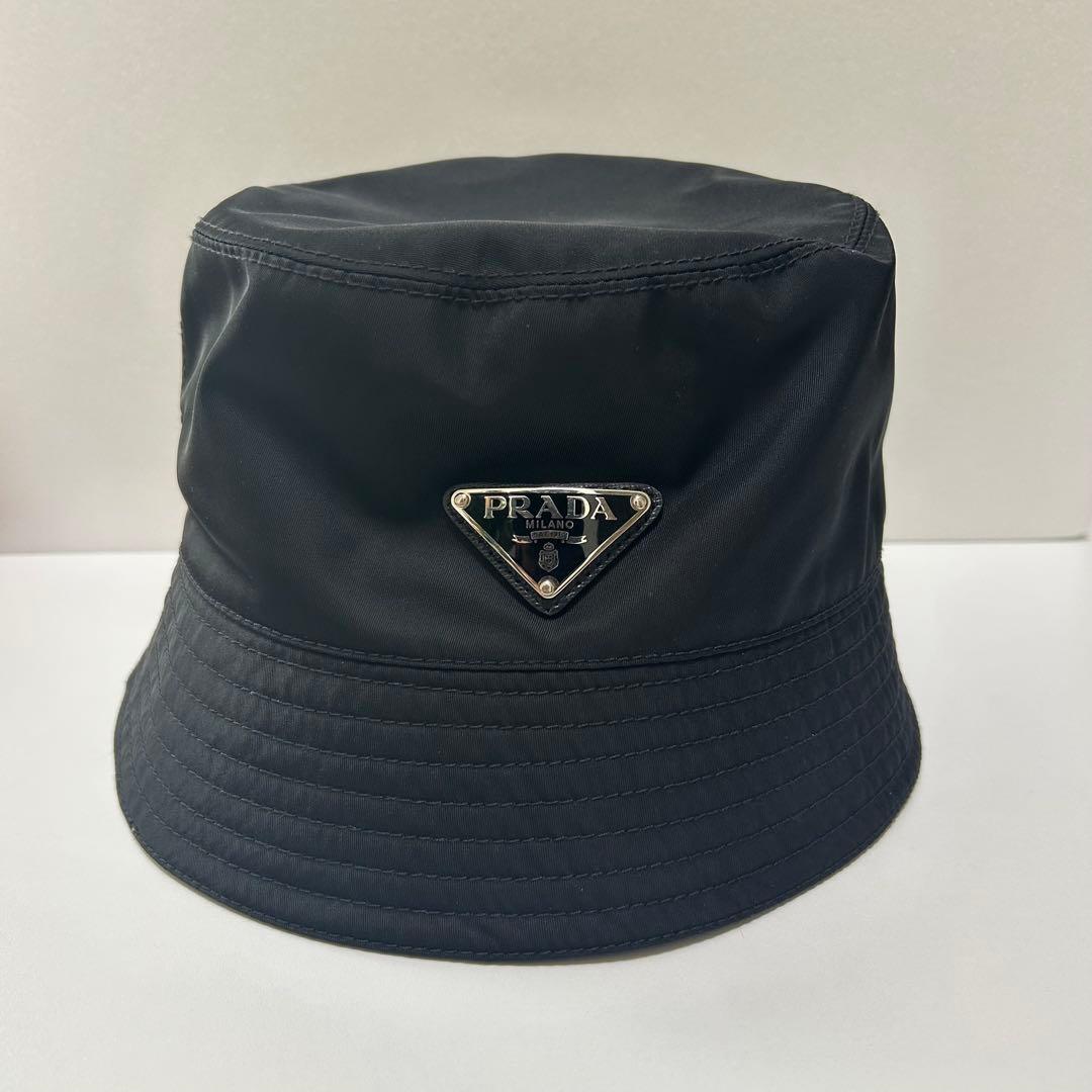 PRADA ブラック バケットハット M RE-NYLON