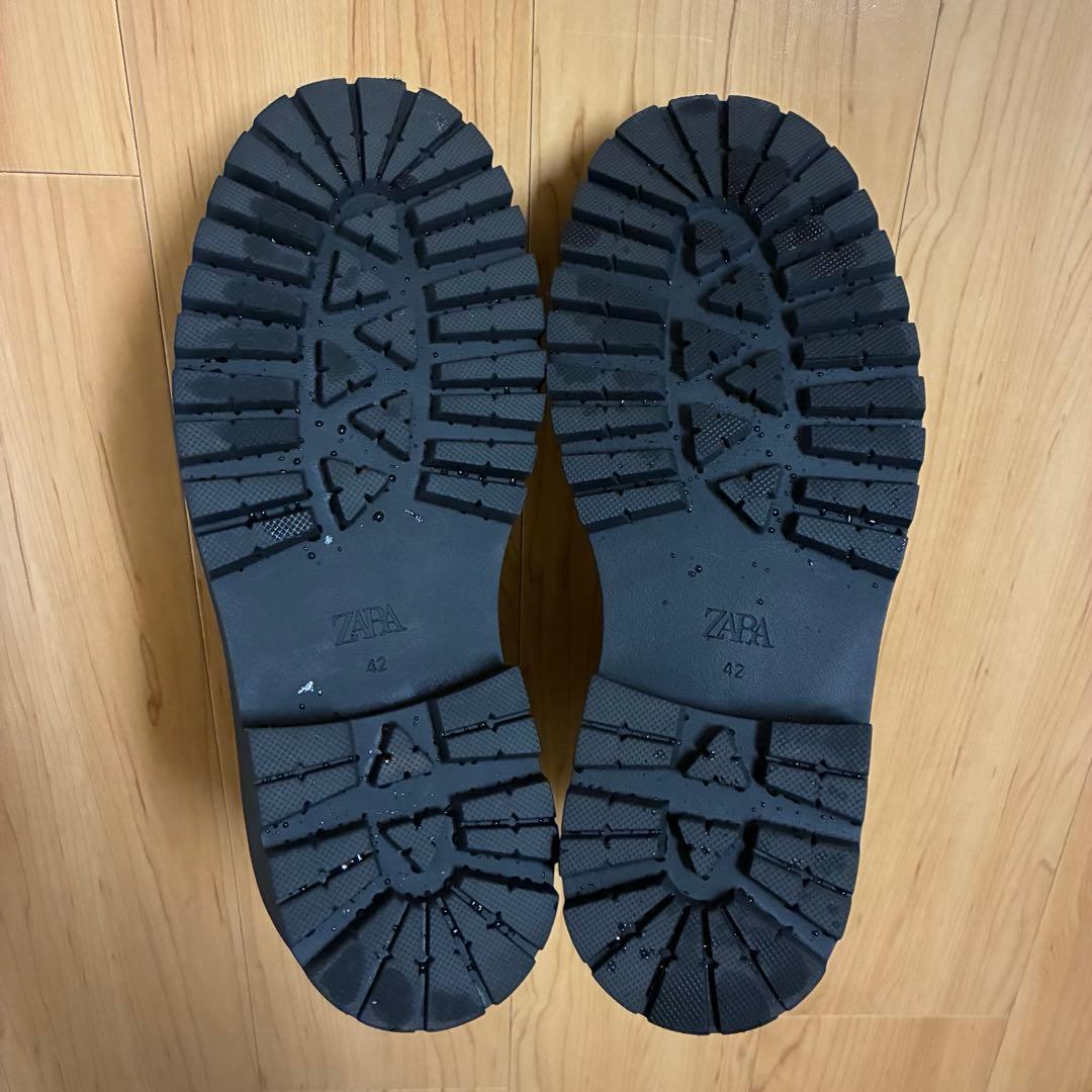 ZARA フロントジップ　ブーツ　42