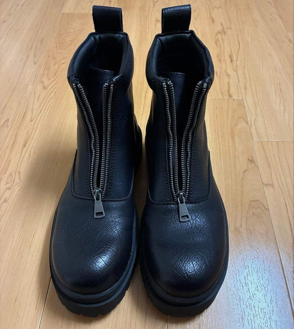ZARA フロントジップ　ブーツ　42