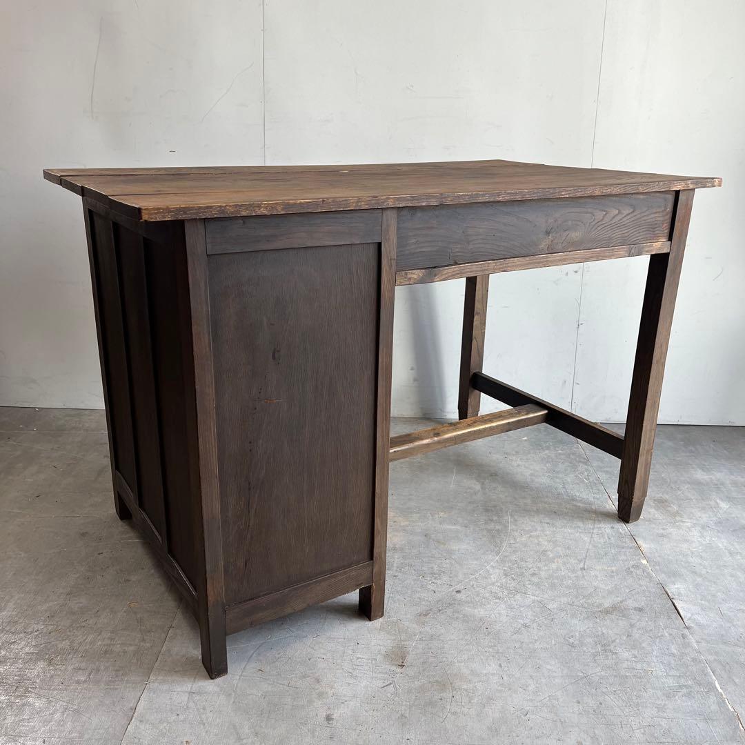 アンティーク 片袖机 デスク テーブル 昭和レトロ z483