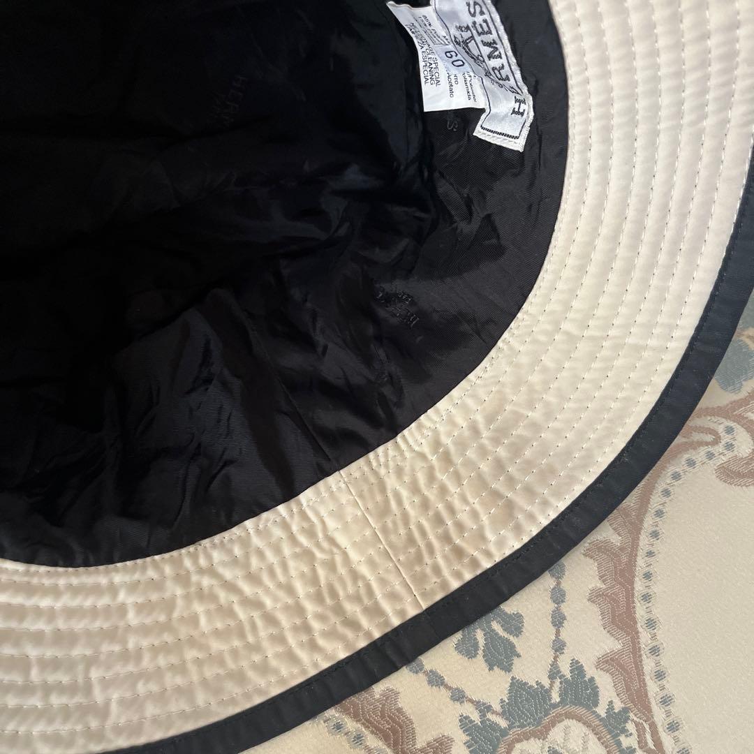 HERMES ブラック バケットハット サイズ60