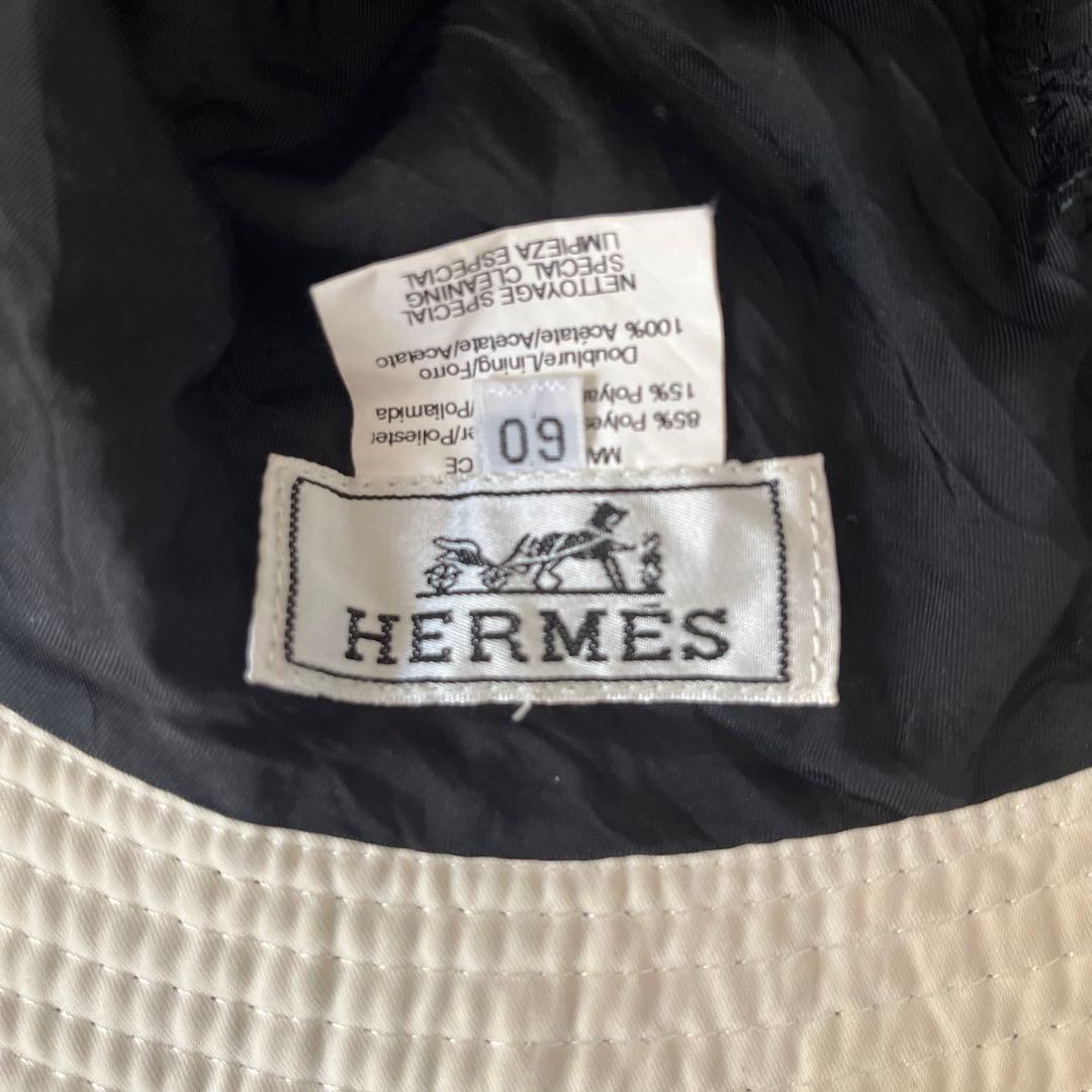 HERMES ブラック バケットハット サイズ60