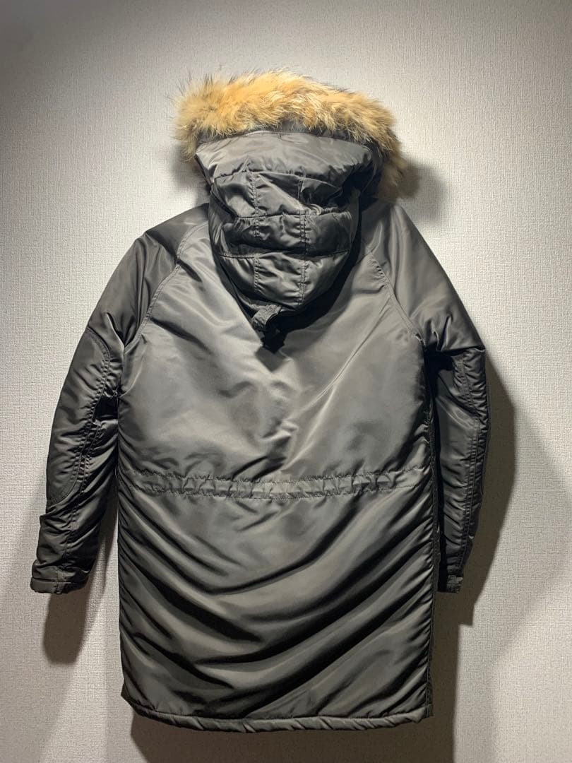 N-3B/F ファー付きグレー ミリタリージャケット　90's