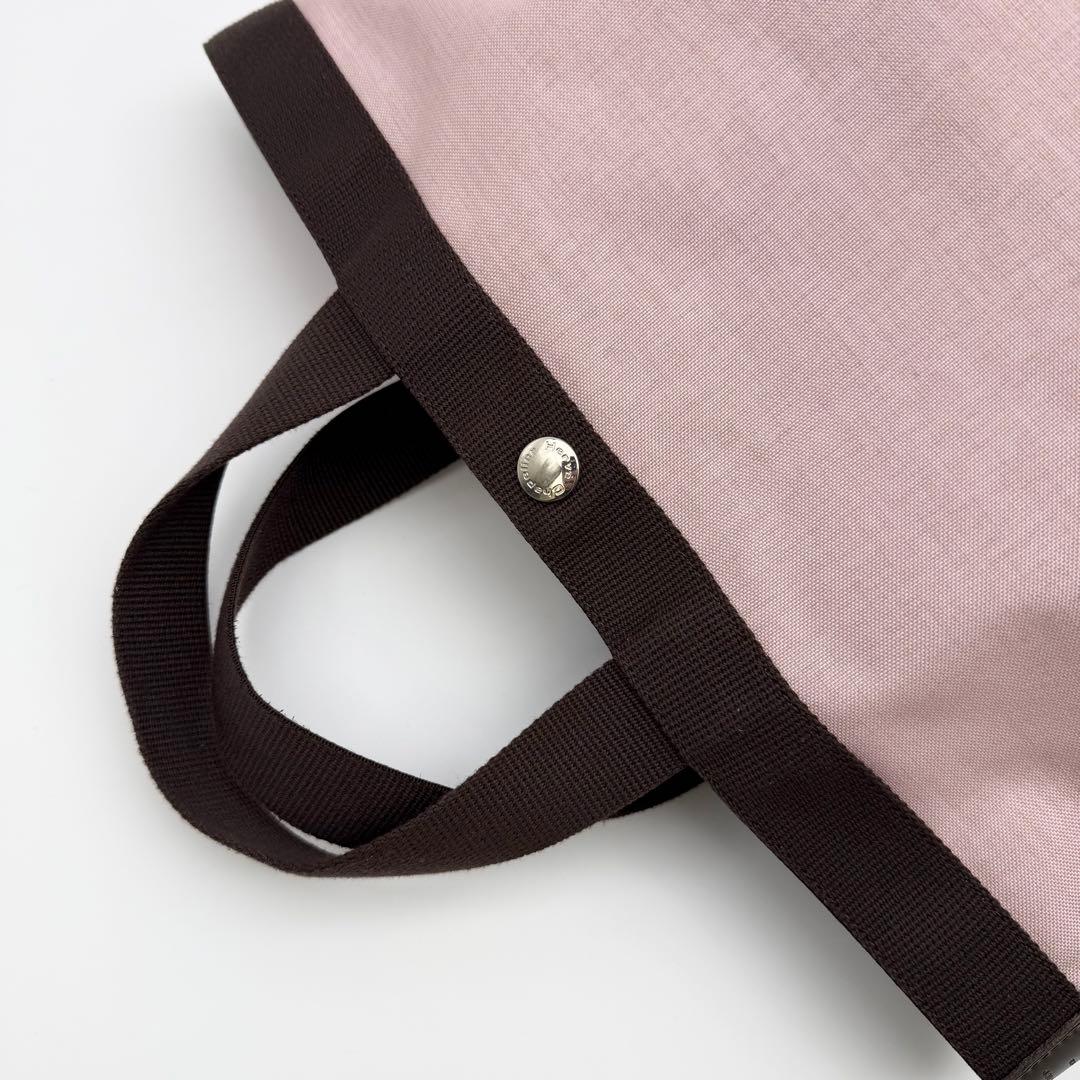 【極美品】エルベシャプリエ 707C ナイロン舟型トート M タマラ×モカ