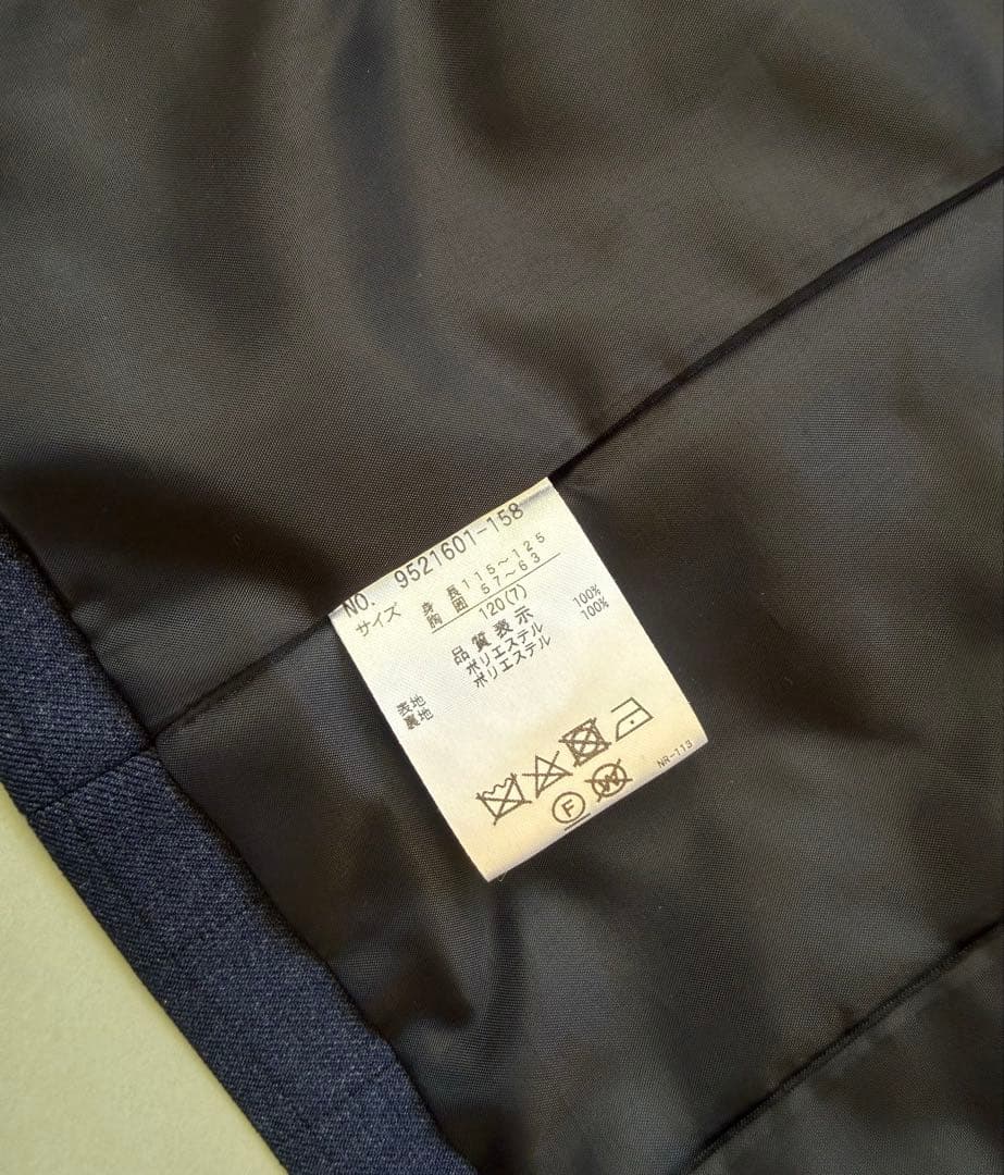 【美品】プティマイン☆ フォーマル紺ジャケット+ショートパンツセット 120