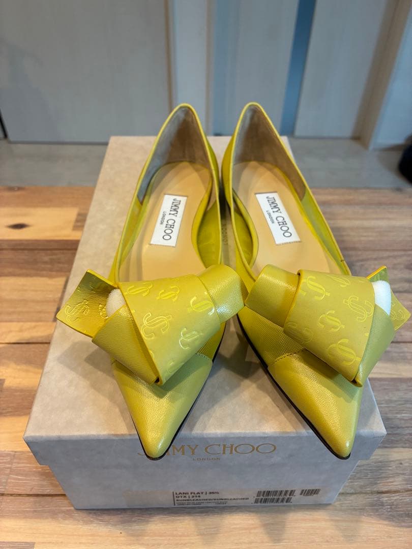 JIMMY CHOO イエロー フラットシューズ 35.5
