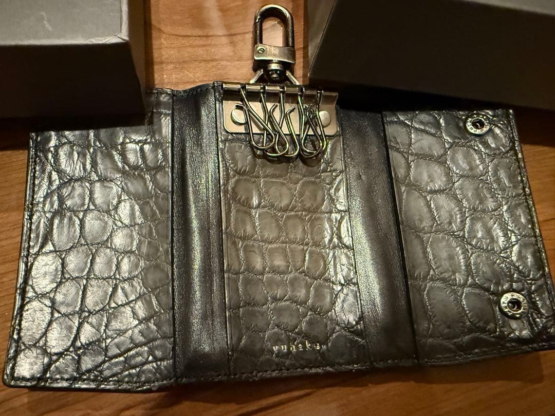 Yuhaku YFA171 クロコダイル キーケース（Gray）