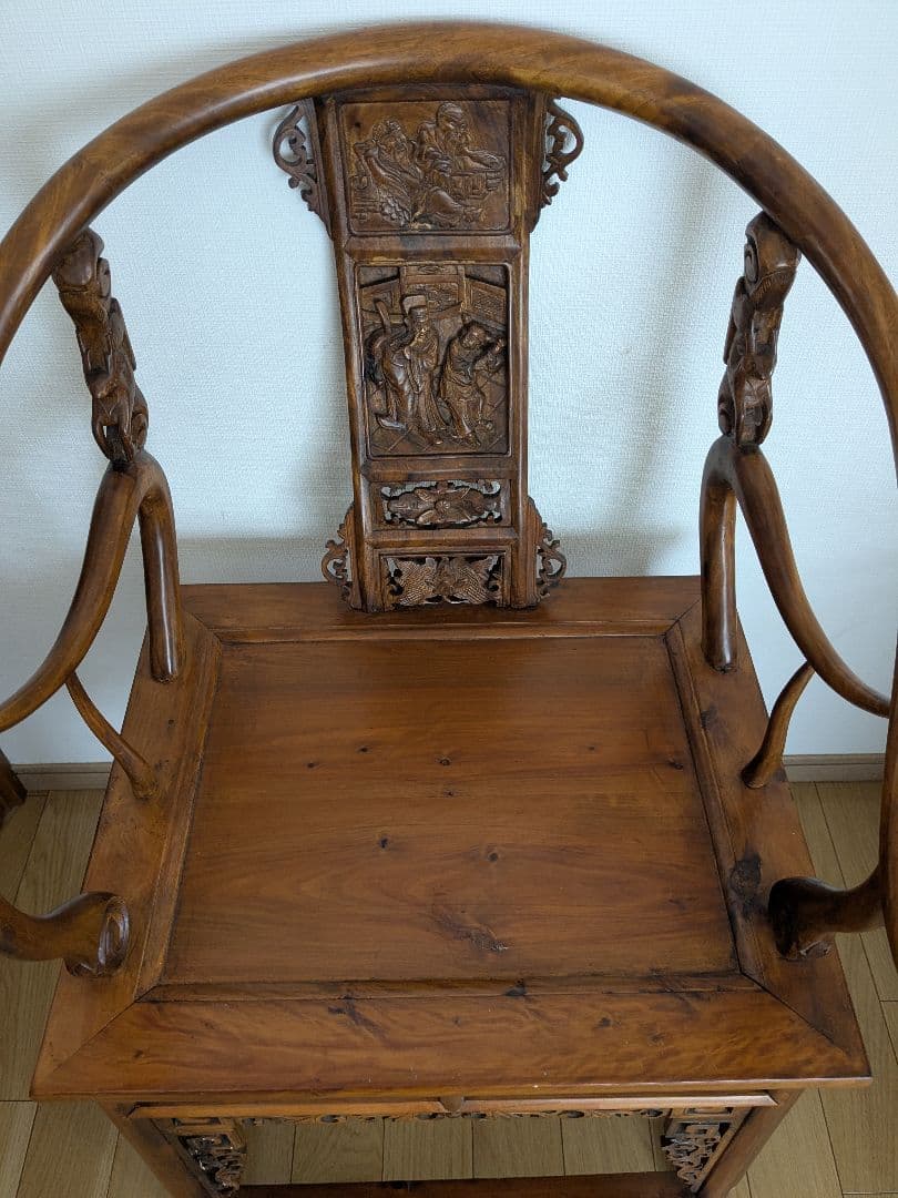 レトロ 中華椅子　中国美術　唐木　アンティーク　ヴィンテージ　唐木椅子　中国家具