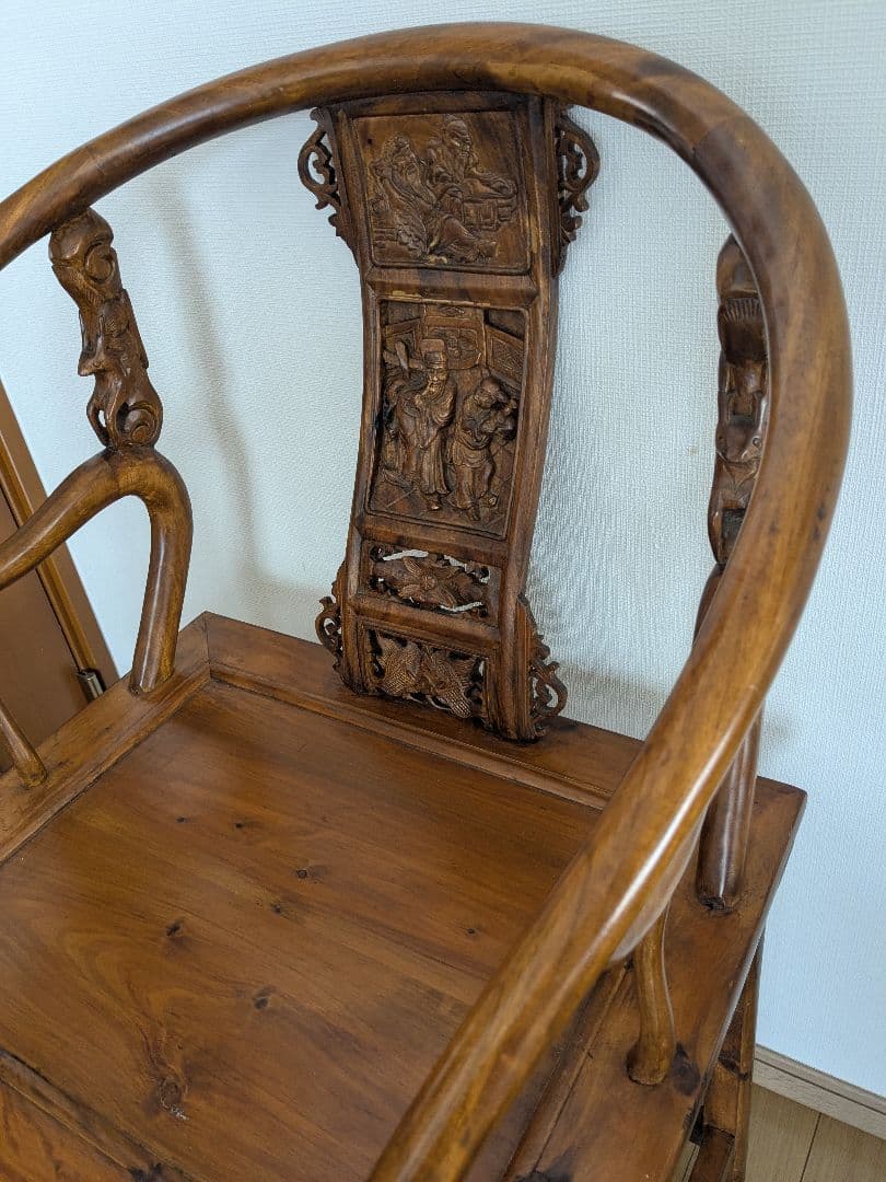 レトロ 中華椅子　中国美術　唐木　アンティーク　ヴィンテージ　唐木椅子　中国家具