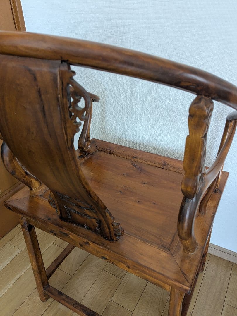 レトロ 中華椅子　中国美術　唐木　アンティーク　ヴィンテージ　唐木椅子　中国家具