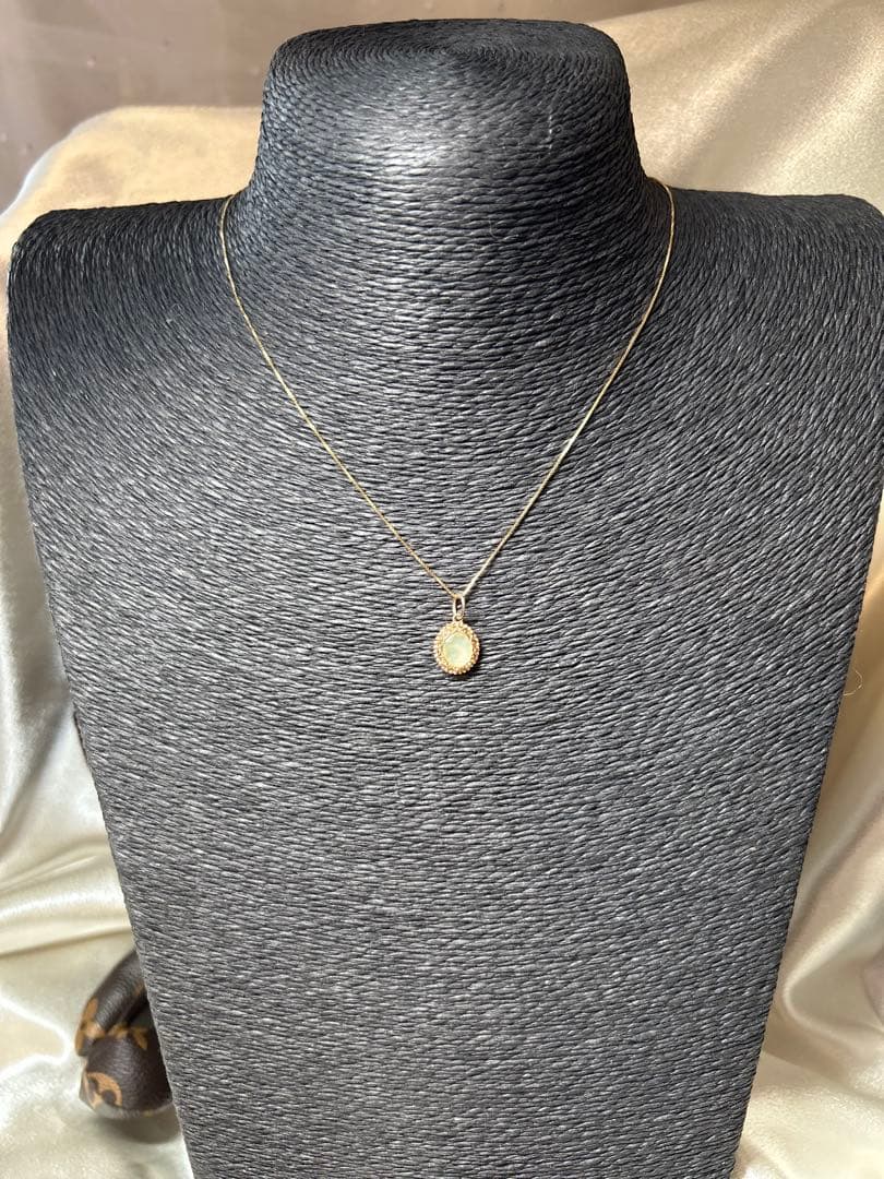 アガットK10クォーツシェルチャーム