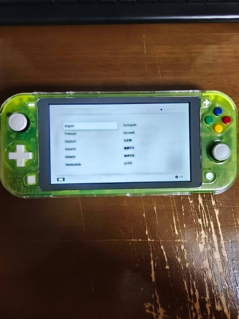 Nintendo Switch Lite クリアグリーン ケース付き ジャンク品