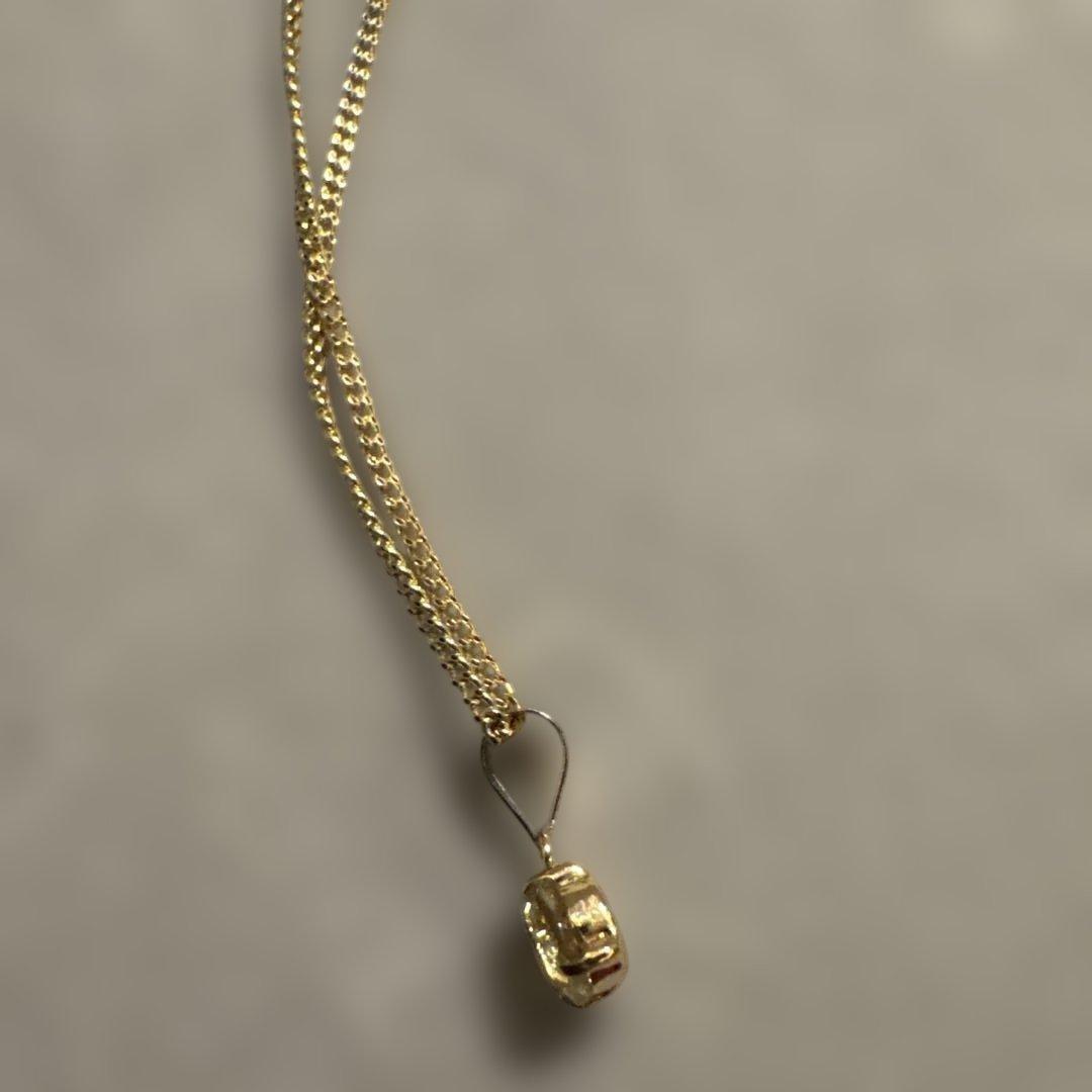 イエローアパタイト　k18 0.50ct 刻印ネックレストップ