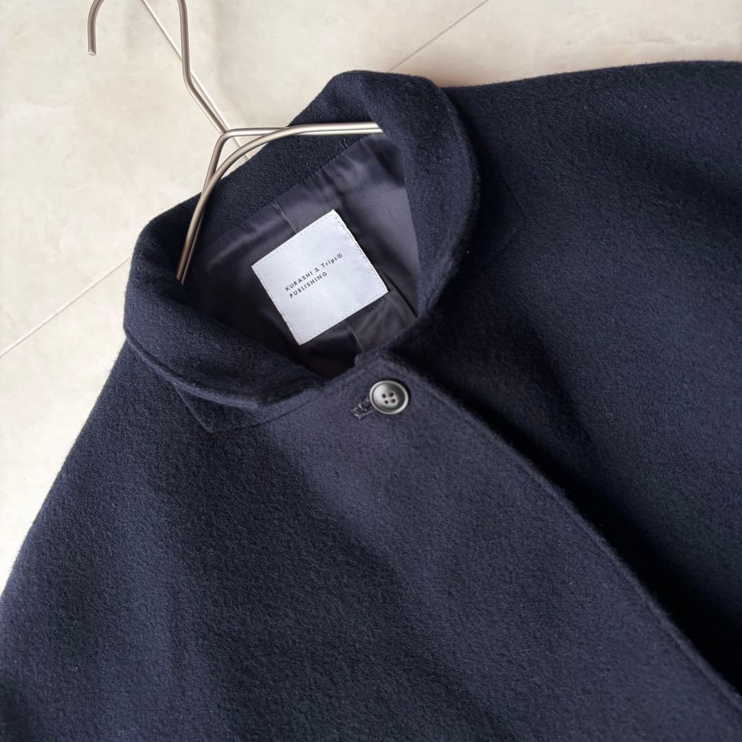 北欧 暮らしの道具店 3WAY 襟のかろやかチェスターコート 濃紺 ネイビー F