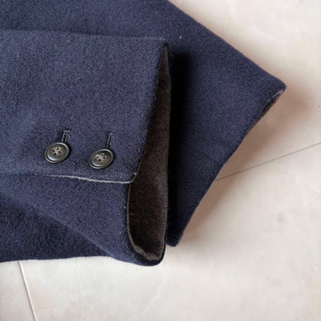 北欧 暮らしの道具店 3WAY 襟のかろやかチェスターコート 濃紺 ネイビー F