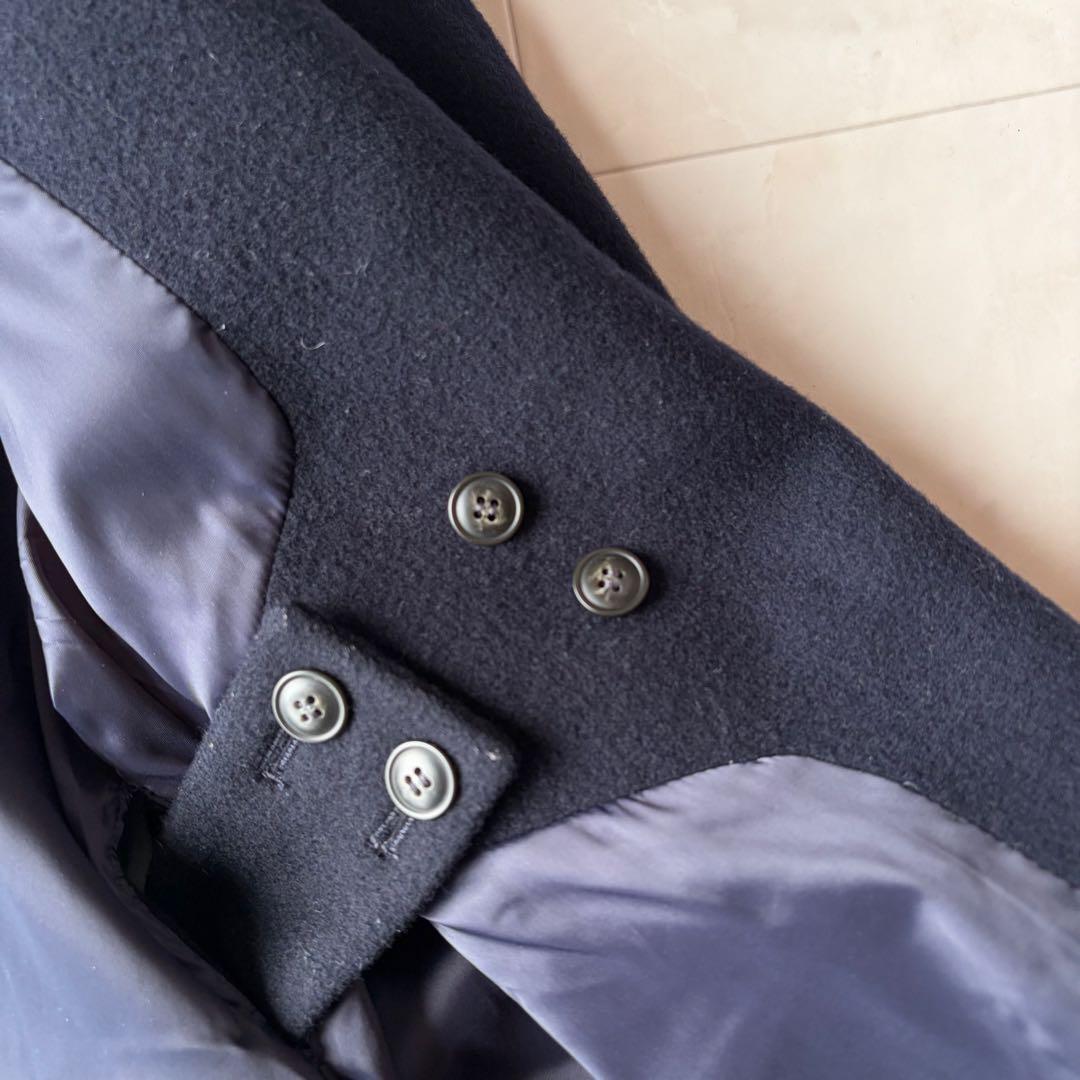 北欧 暮らしの道具店 3WAY 襟のかろやかチェスターコート 濃紺 ネイビー F