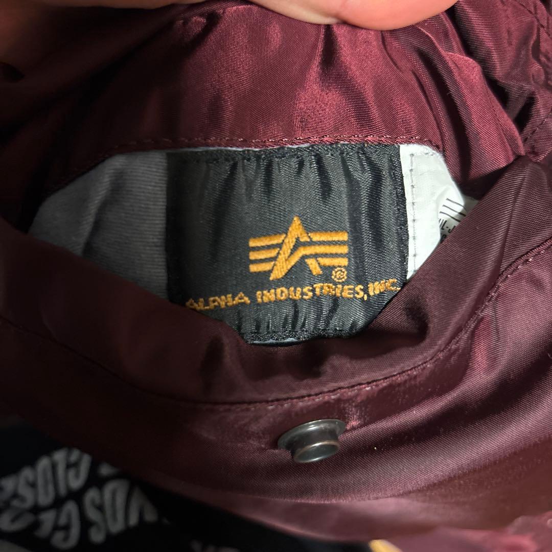 【レア】90s ALPHA MA-1 フライトジャケット バーガンディ