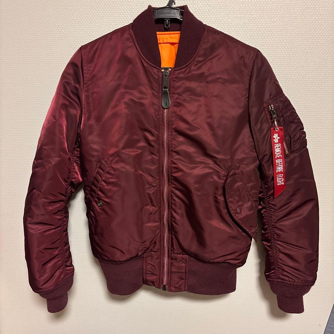 【レア】90s ALPHA MA-1 フライトジャケット バーガンディ