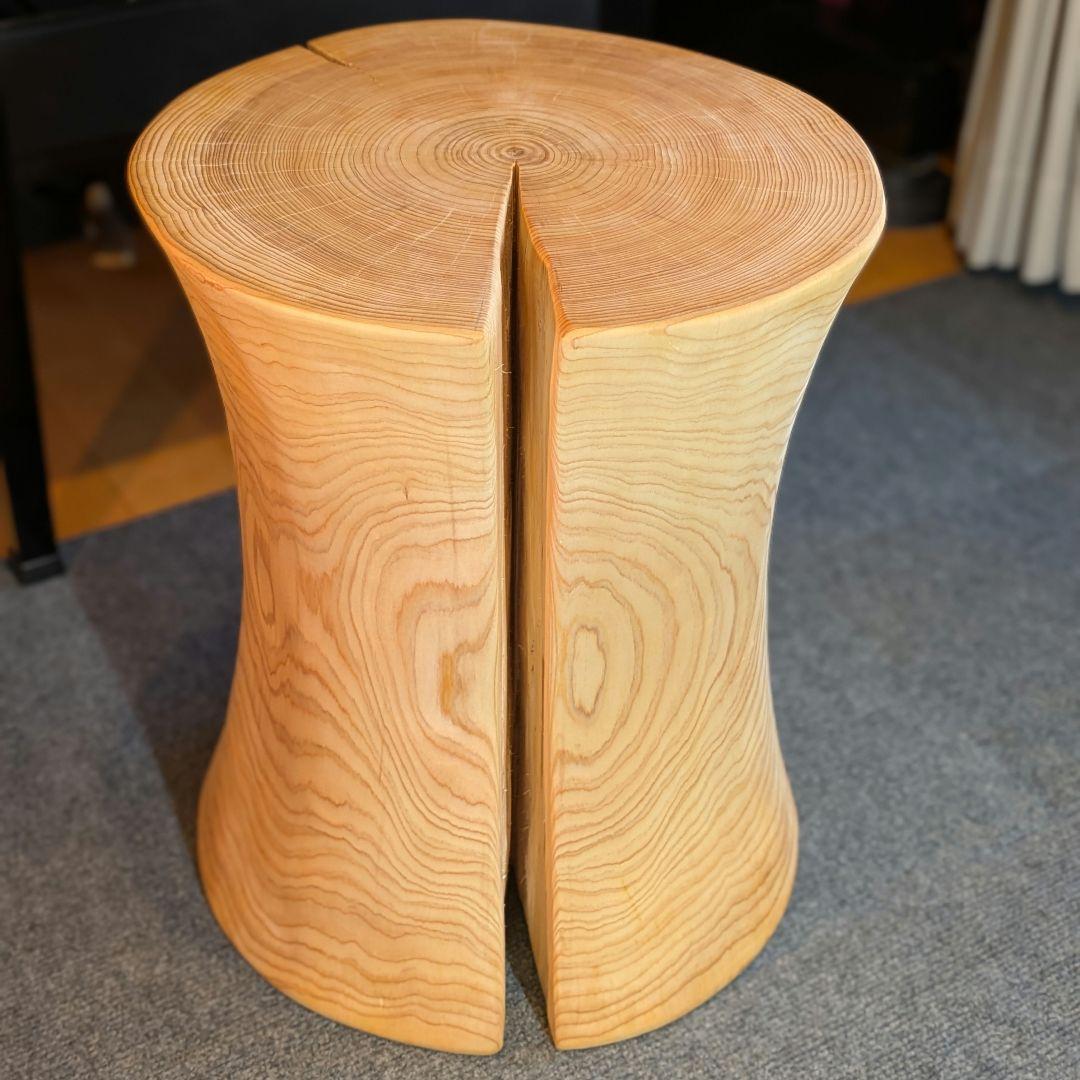 坂尻　　檜　大型　切り株　丸太　椅子　スツール　テーブル　高さ約45㎝