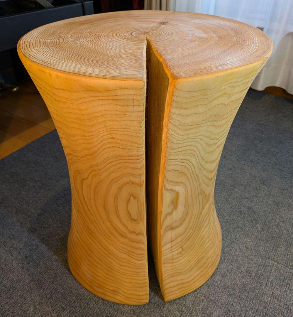 坂尻　　檜　大型　切り株　丸太　椅子　スツール　テーブル　高さ約45㎝