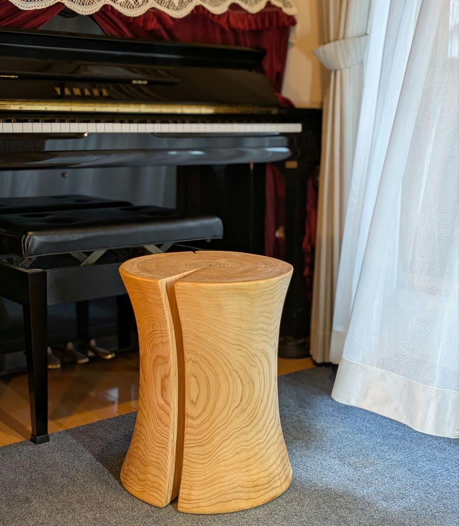 坂尻　　檜　大型　切り株　丸太　椅子　スツール　テーブル　高さ約45㎝
