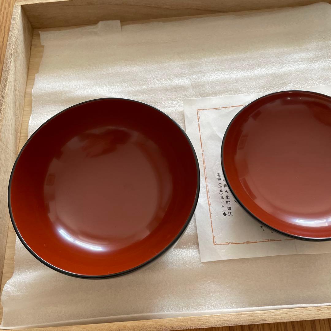 秀衡塗　利休大椀　五客揃　新品　（木箱入り）