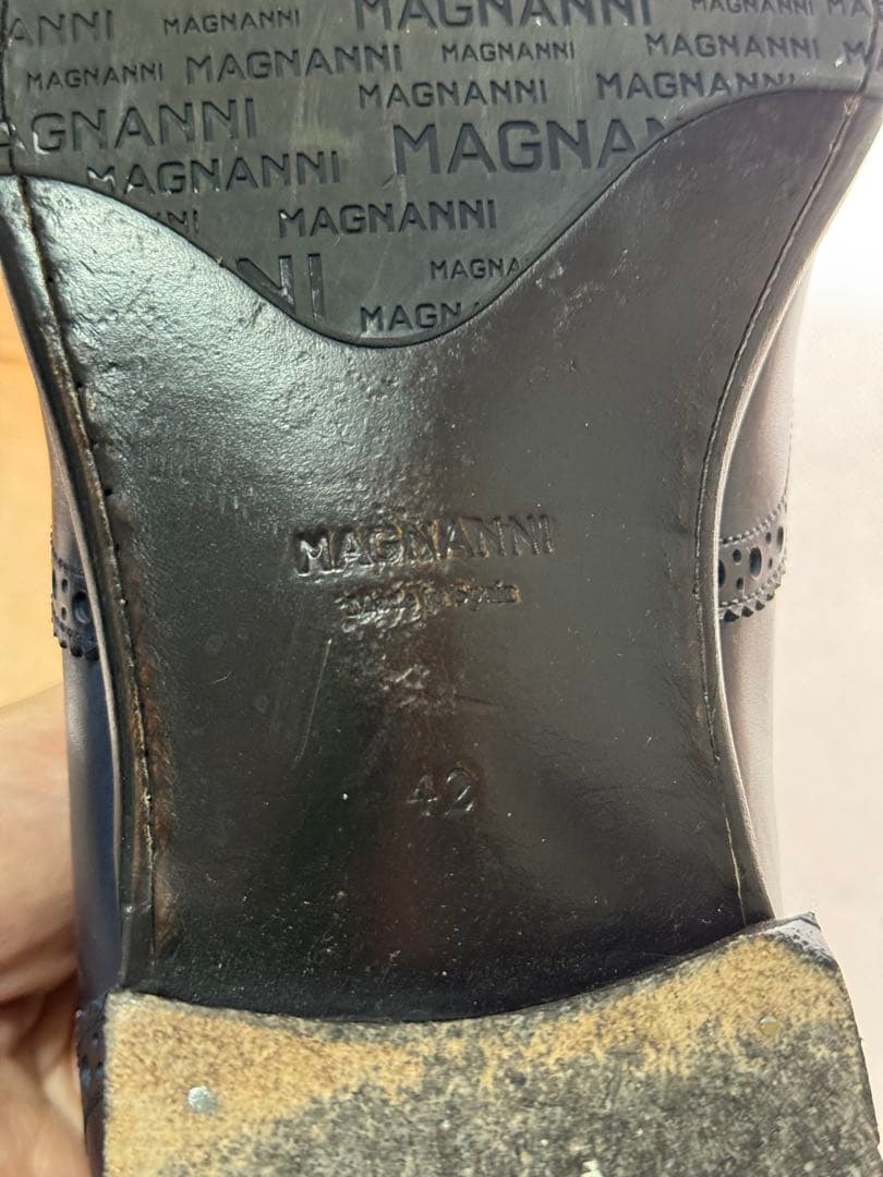 美品 マグナーニ ストレートチップ 靴 サイズ42