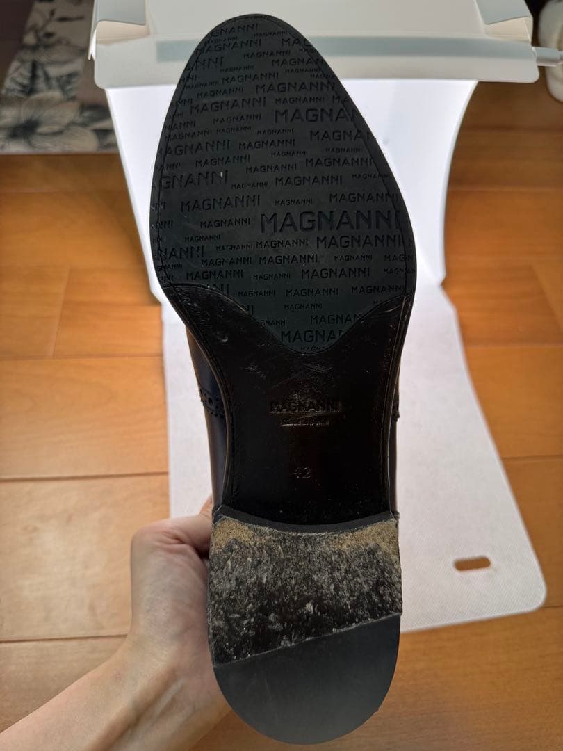 美品 マグナーニ ストレートチップ 靴 サイズ42
