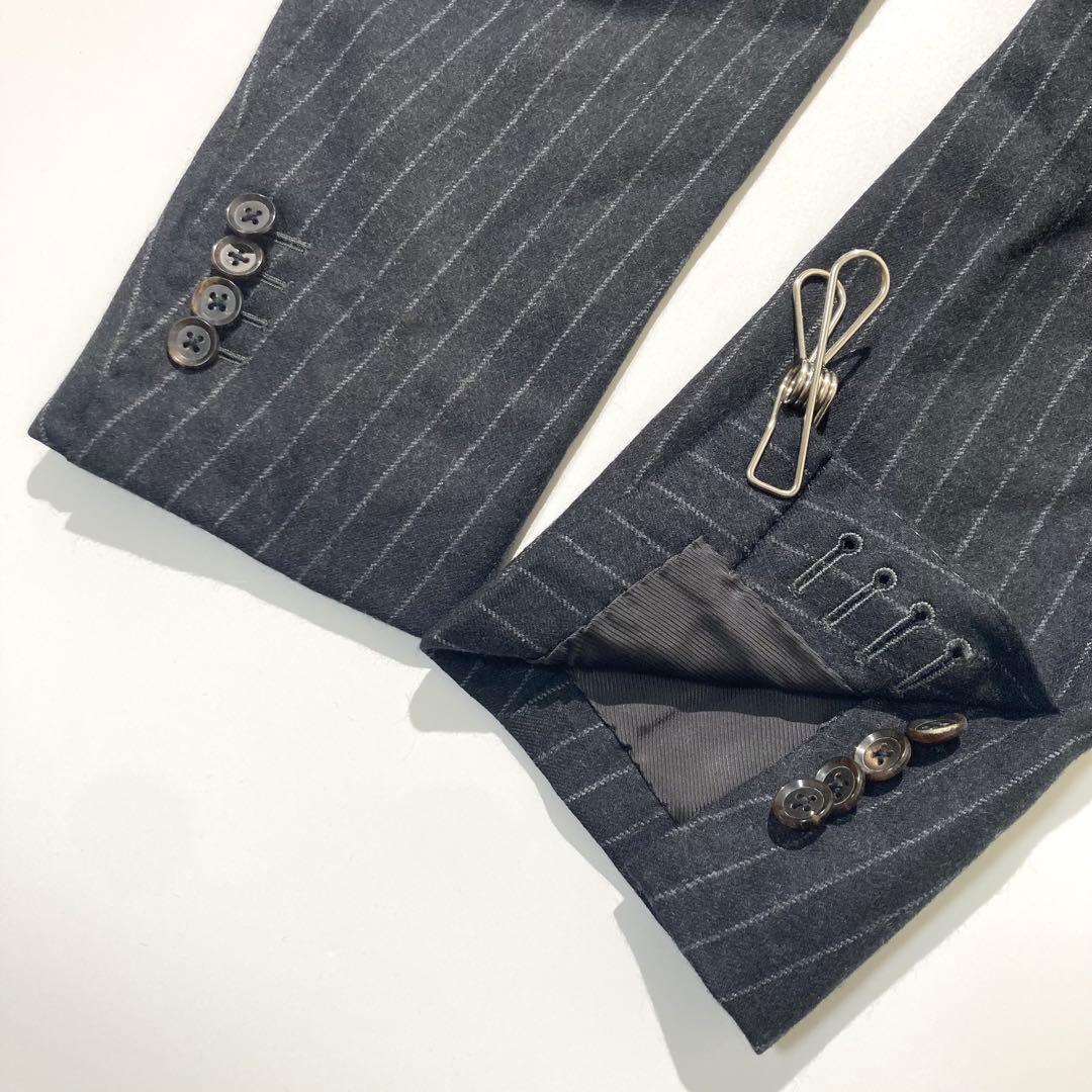 【極美品】RING JACKET MEISTER スーツ グレー ストライプ S