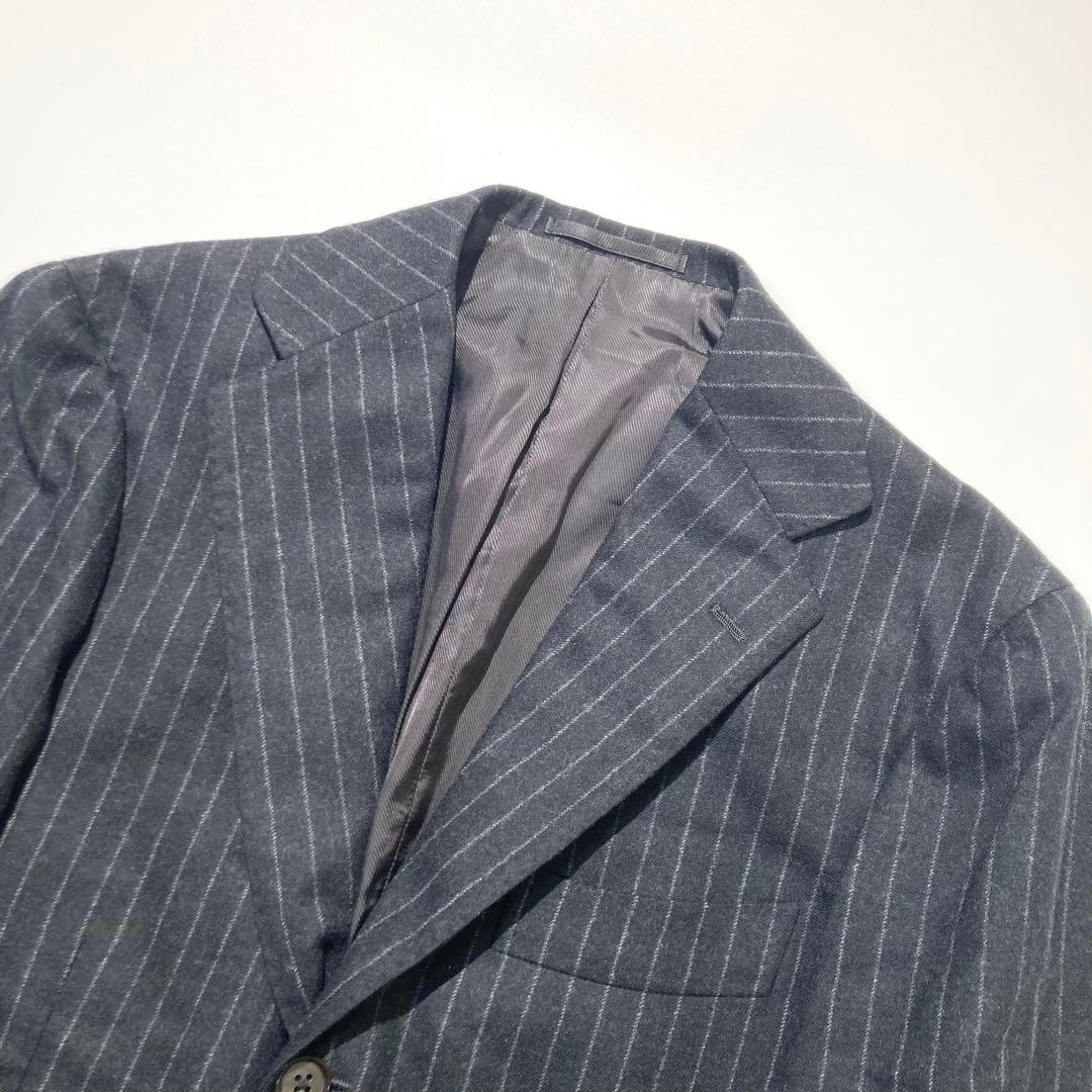 【極美品】RING JACKET MEISTER スーツ グレー ストライプ S