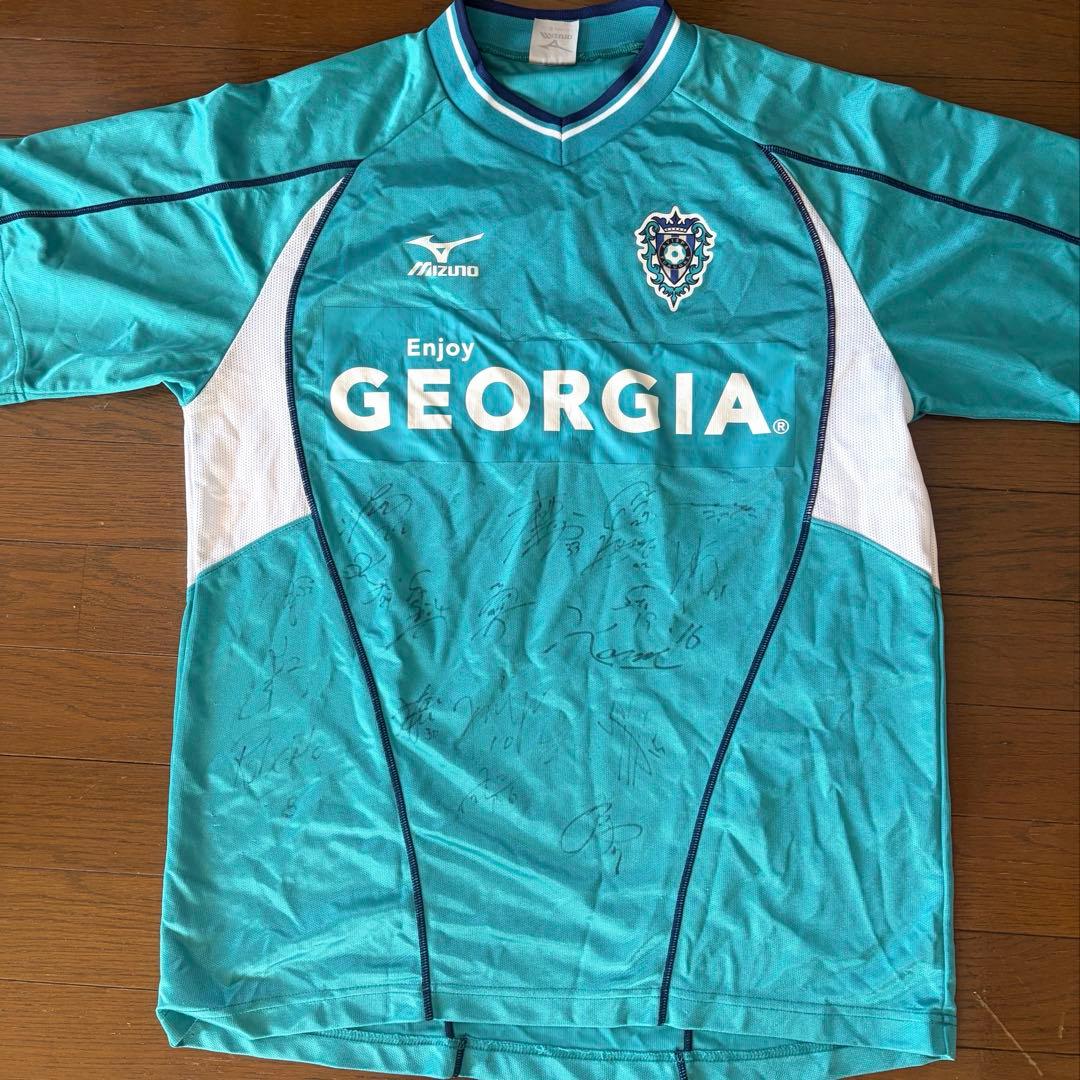 アビスパ福岡　2005年　公式プラクティスシャツ ユニフォーム　サイン入り