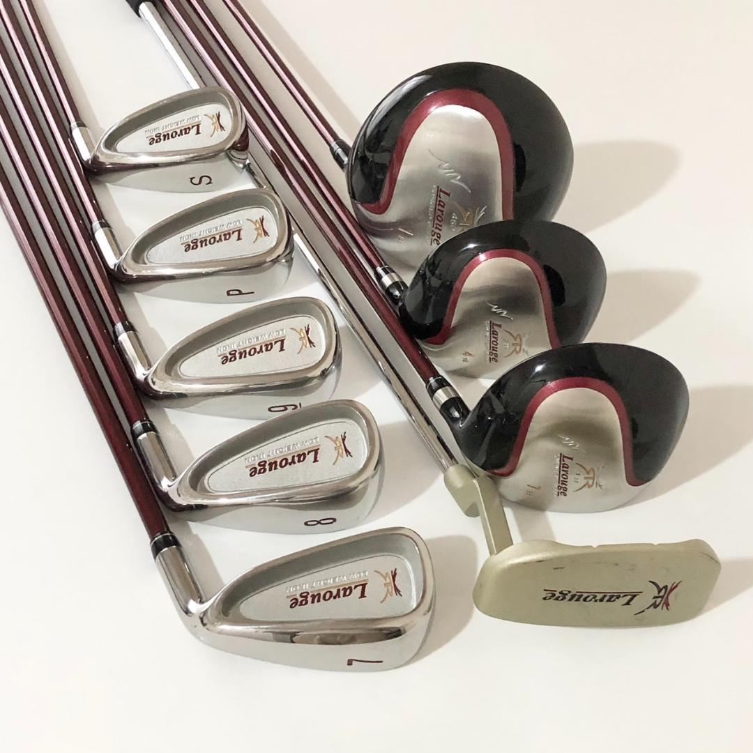 キャディバッグ付き ラルージュ Larouge レディース ゴルフ 9本