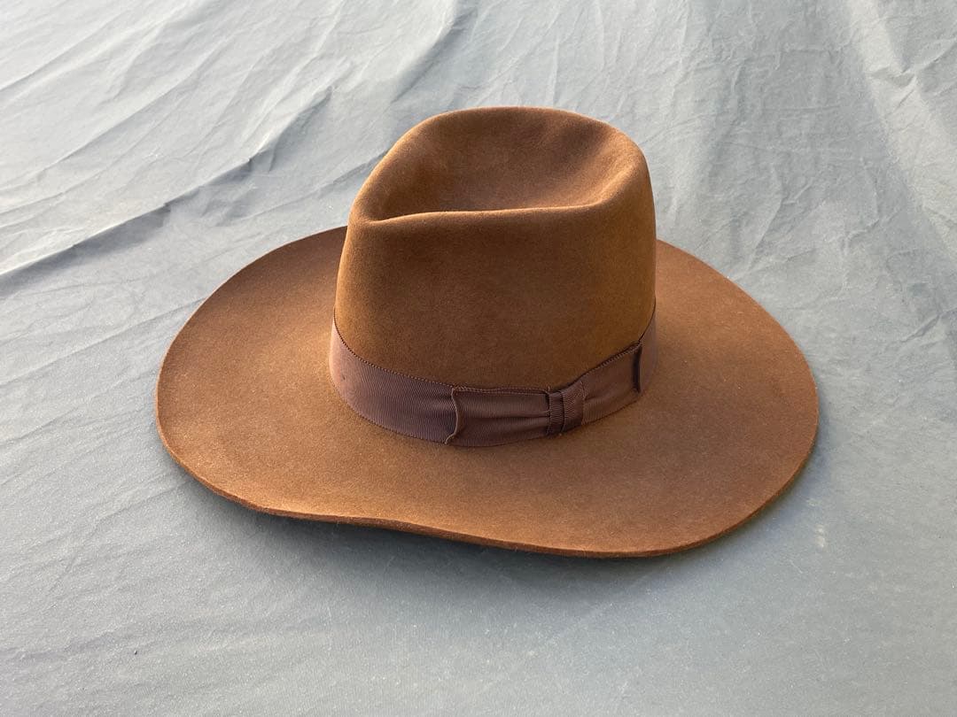 もっちResistol ビンテージハット　キャメルブラウン