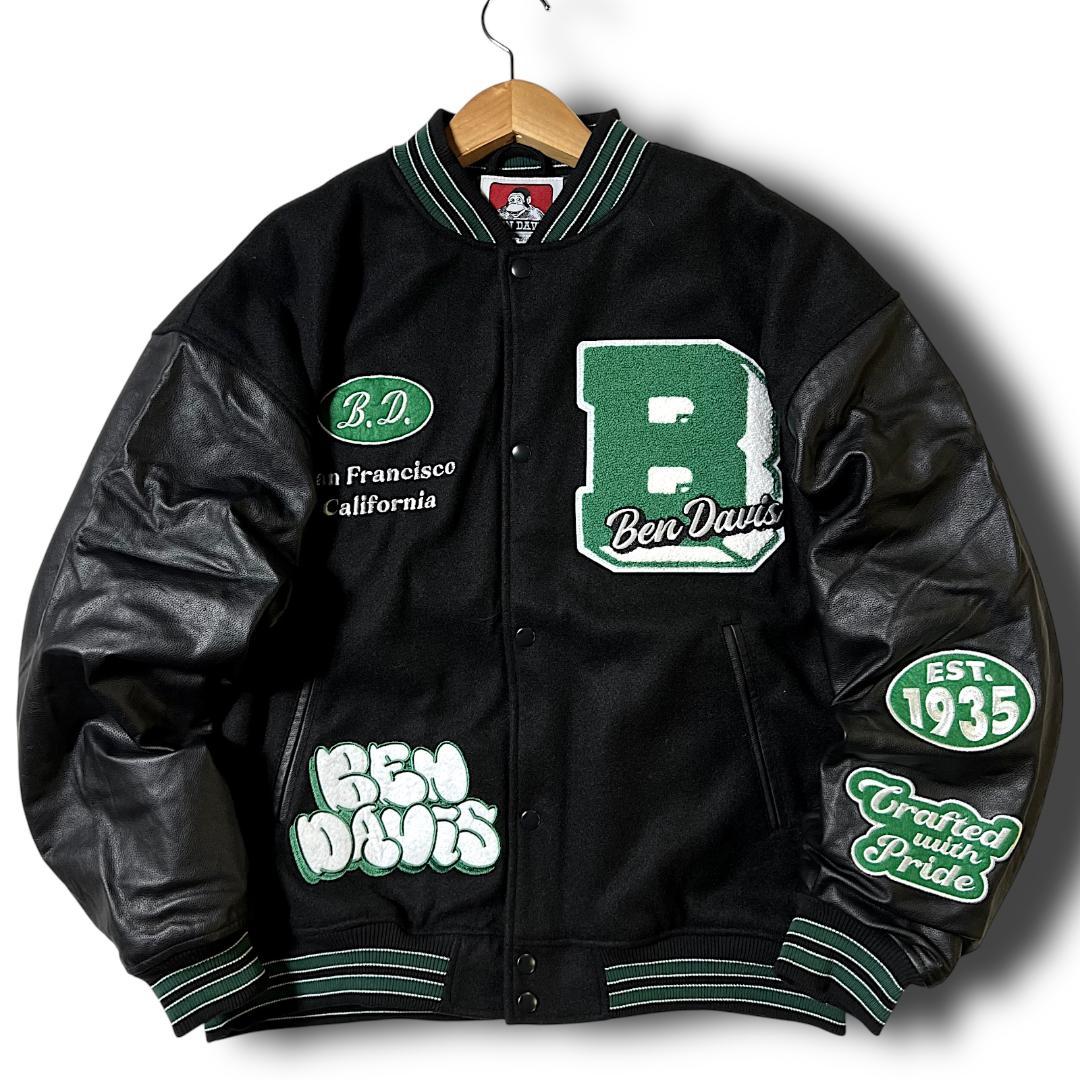 BEN DAVIS ベンデイビス リアルレザー スタジャン ブルゾン M