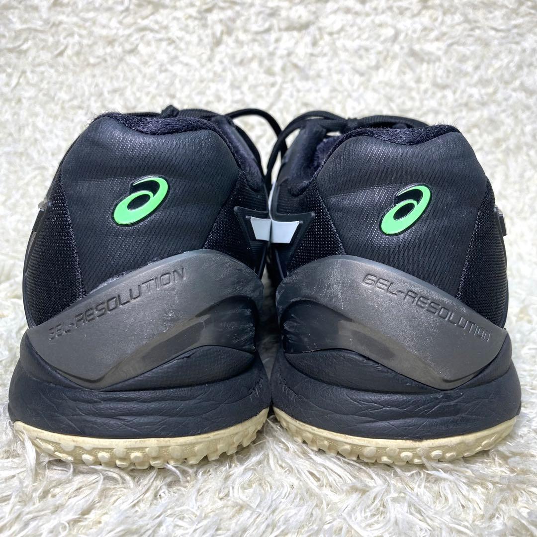 『美品』アシックス ゲルレゾリューション 8 OC テニスシューズ　ブラック
