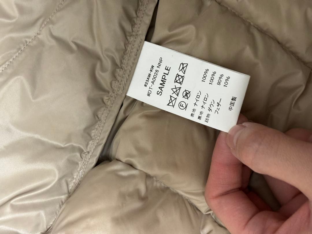 DANTON チェック柄 ダウンベスト M