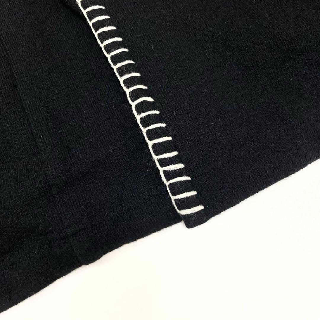 ヨウジヤマモト19AW ウール ハンドステッチ マント 変形ワンピース 黒1