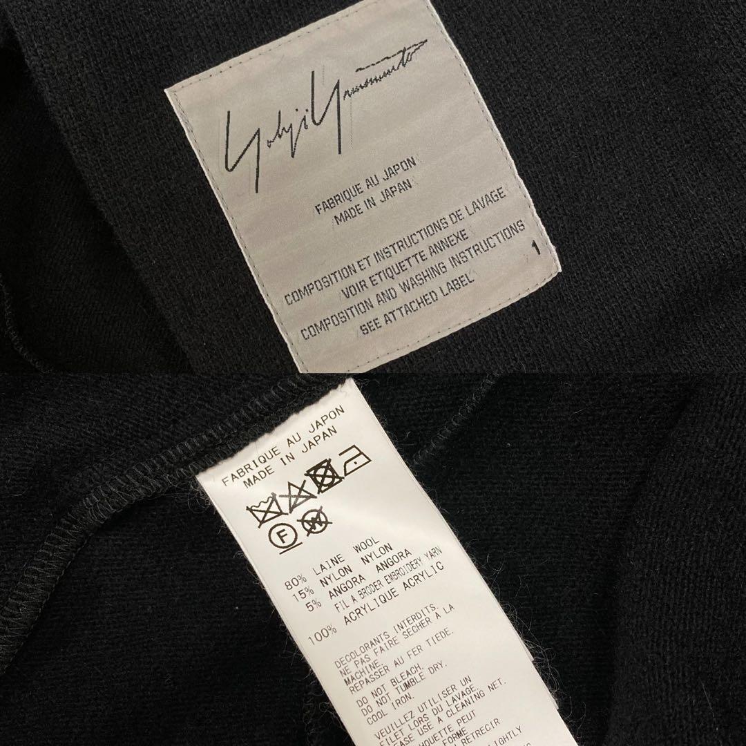 ヨウジヤマモト19AW ウール ハンドステッチ マント 変形ワンピース 黒1